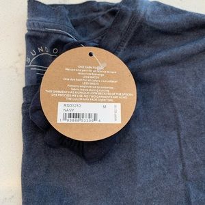 Splendid - Vista Freeze Dye Tee - Navy Size M - Crop